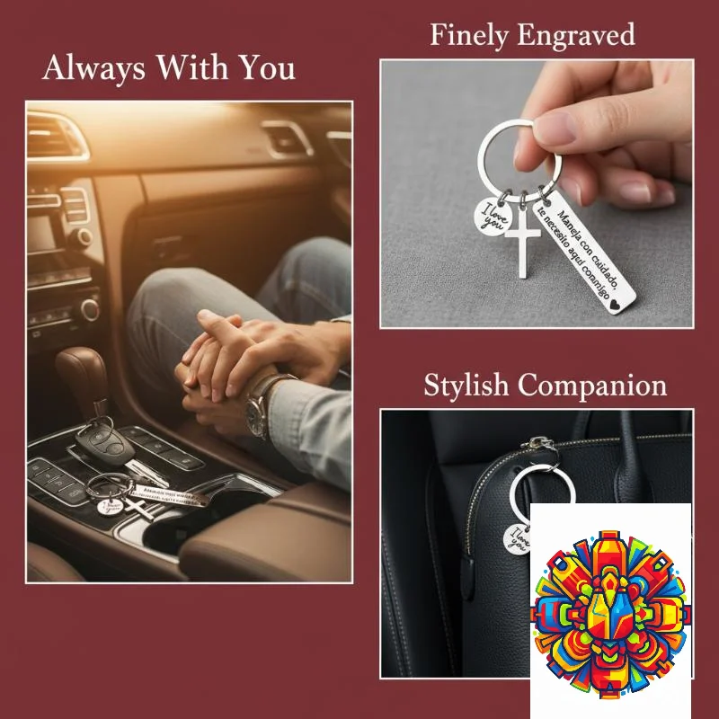 Drive Safe Spanish Style Keychain Portable Durable Key Holder for Men New Driver Promotion Gift