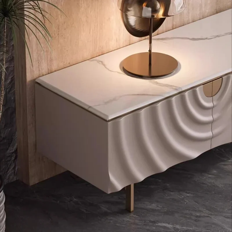 高級モダンなリビングルーム用テレビ台、快適なテレビテーブル、ファームハウス風テレビキャビネット、床置きインテリア収納家具