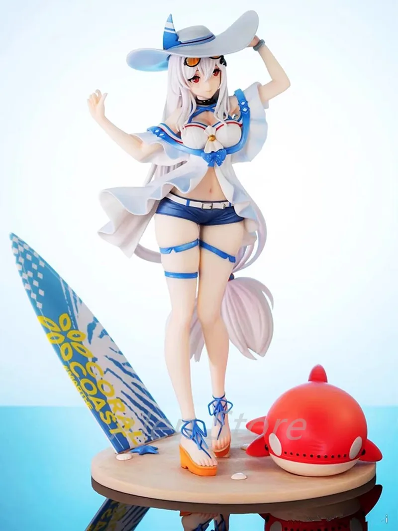 25cm AniGame Skadi Airknights Seaside Summer 1/7 Anime Figure Model Game Statue Collectible Action Toys Game Statue Gifts