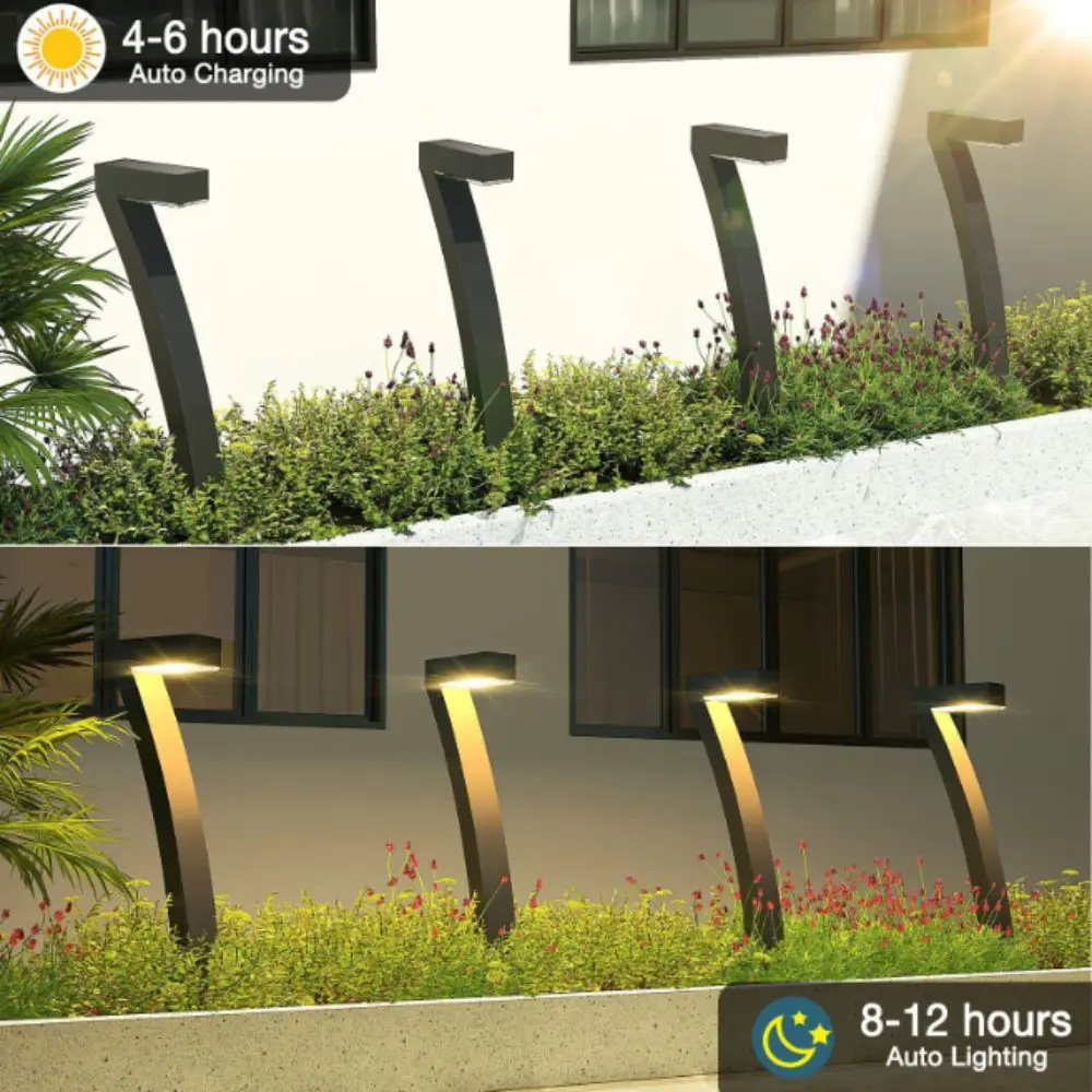 Waterproof Solar LED Light Brightness IP65 Outdoor Lighting Auto On/Off Color Temperature Garden Lights Yard Decor
