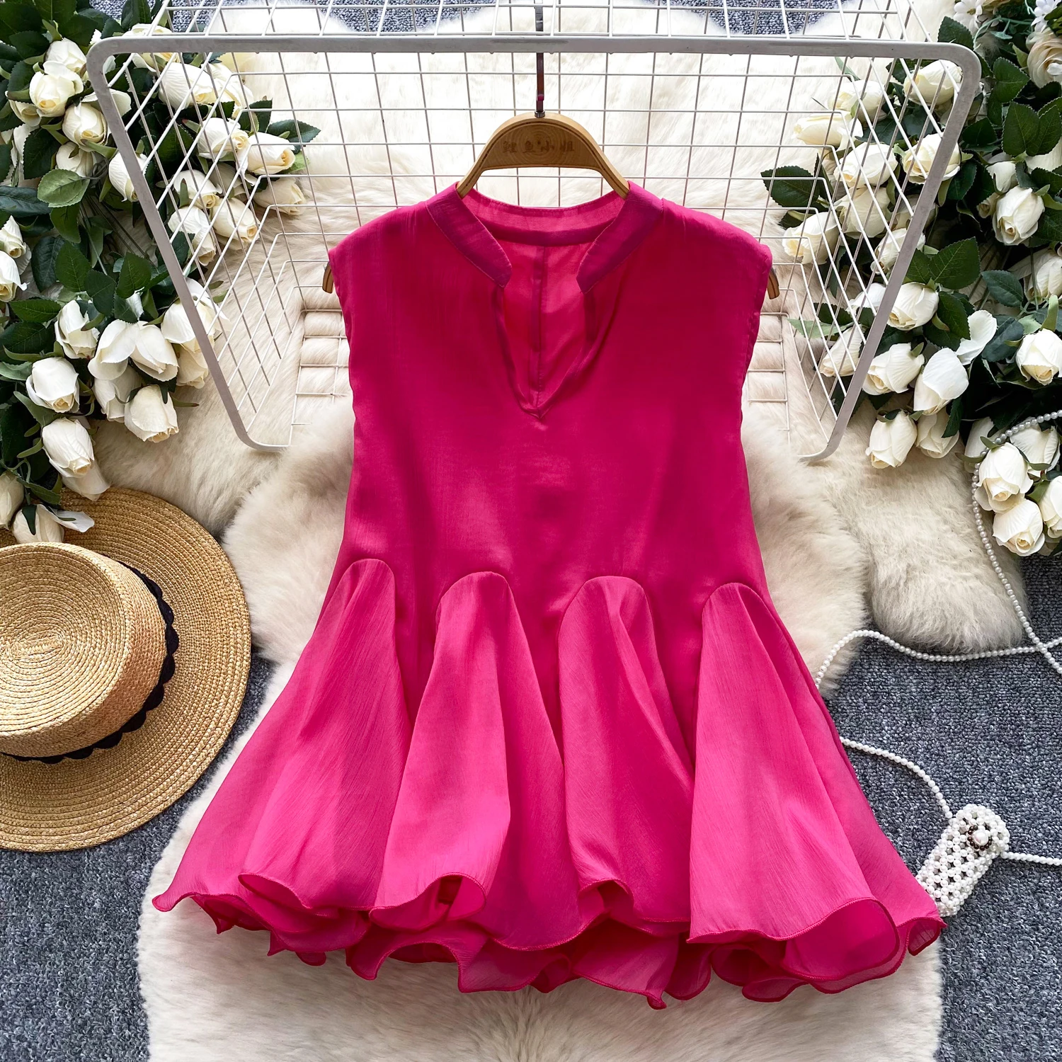 

Chic Casual Three-dimensional ruffle Blouse Slim Sexy Shirt Women Fashion Y2k hotsweet women clothing