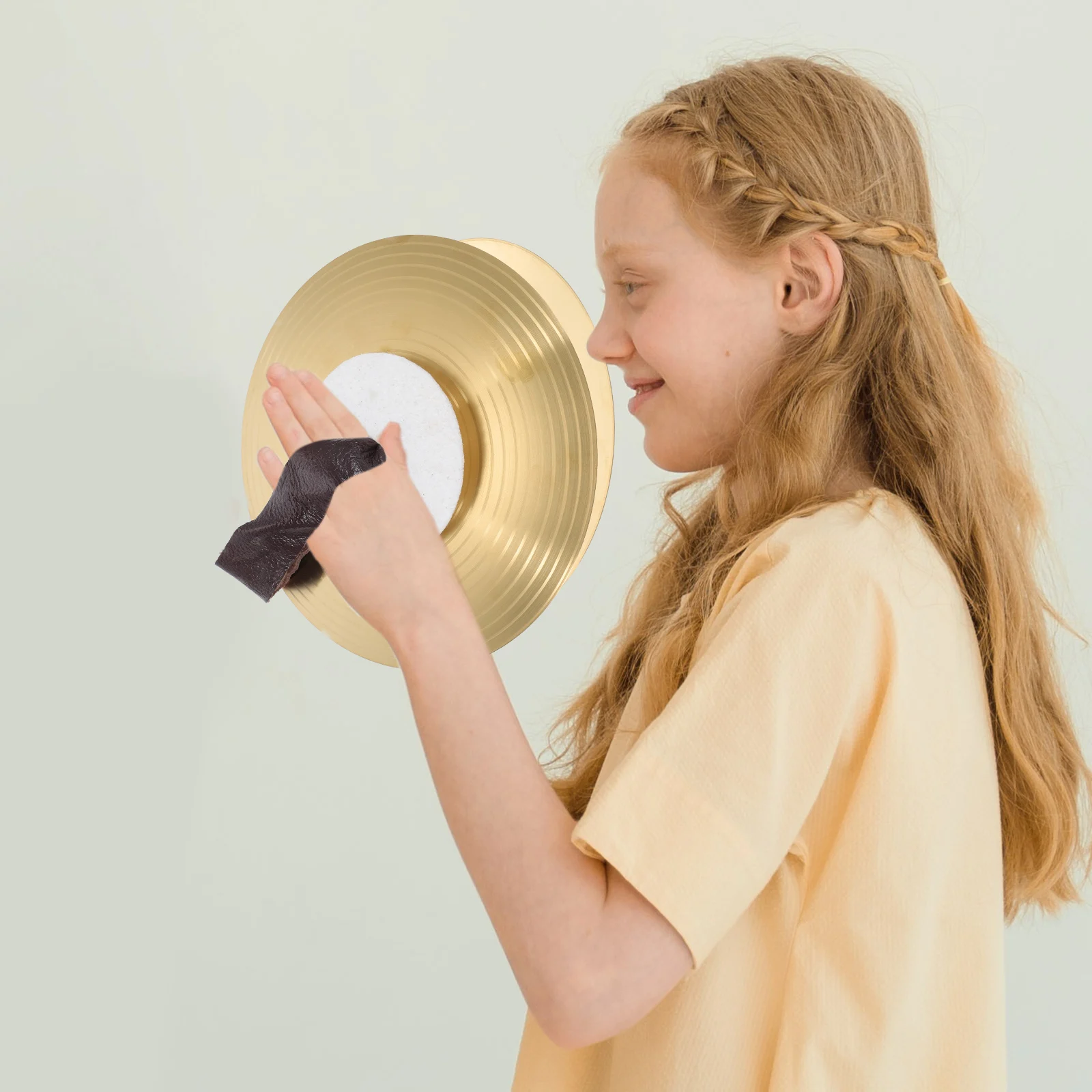 

1 Pair Small Alloy Hand Cymbals Musical Instrument Portable Mini Percussion Performance Party Dance Belly Bright Sound