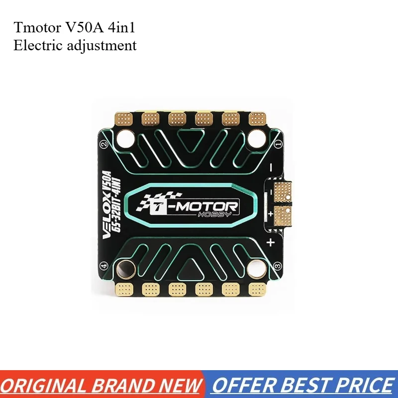 

1pcs VELOX V50A 50A 32Bit BLHELI32 4in1 Brushless ESC 3-6S LIPO WTMOTOR T4 02 ESC Firmware 30.5x30.5mm for FPV Racing Drone