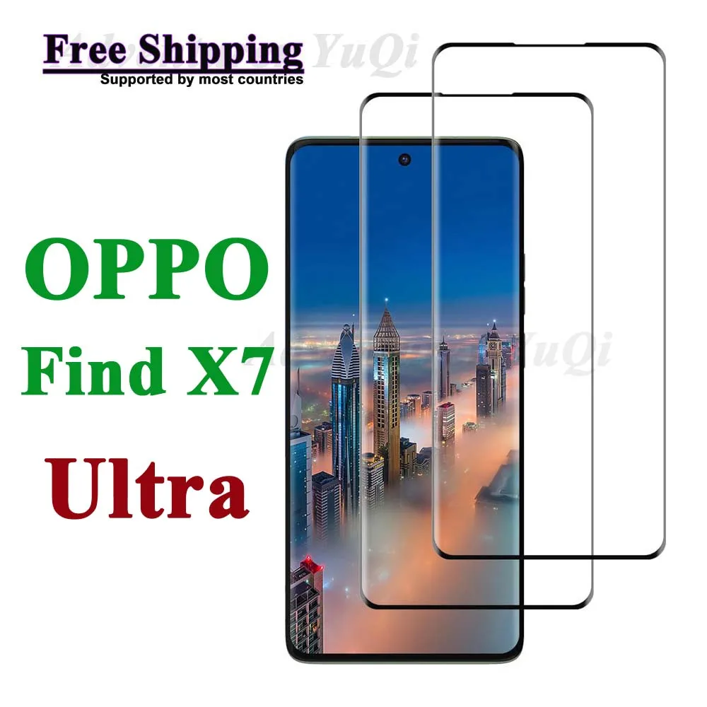 3D Curve Screen Protector For OPPO Find X7 Ultra Tempered Glass High Aluminum HD 9H Transparent Ultra Clear Anti Scratch