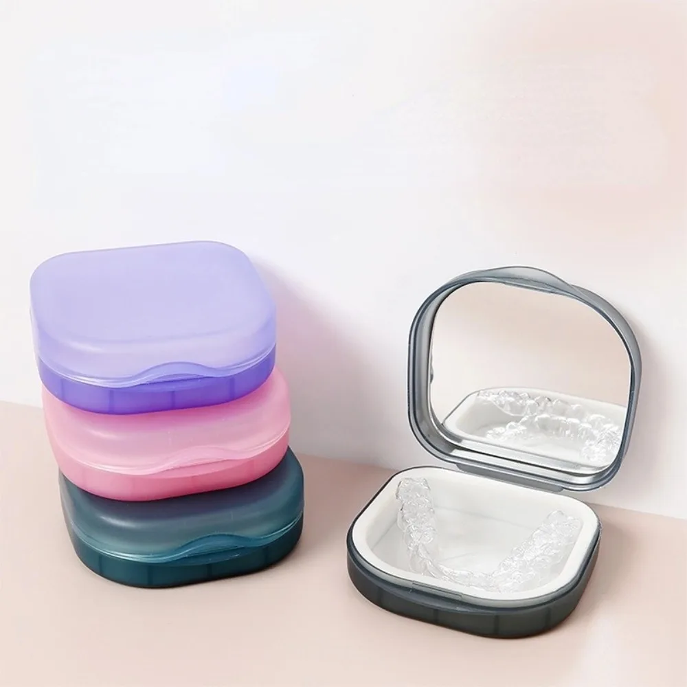 Teeth Retainer Storage Box Portable Invisible Braces Case Multifunctional Dental Mouthguard Holder Travel Orthodontic Container