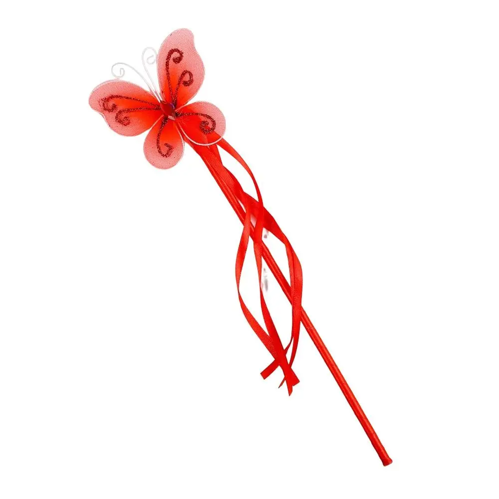 Dreamlike Pretty Butterfly Fairy Wands Role-playing Girls Wand Princess Wand Plastic Cute Colorful Fairy Wands Cosplay Props