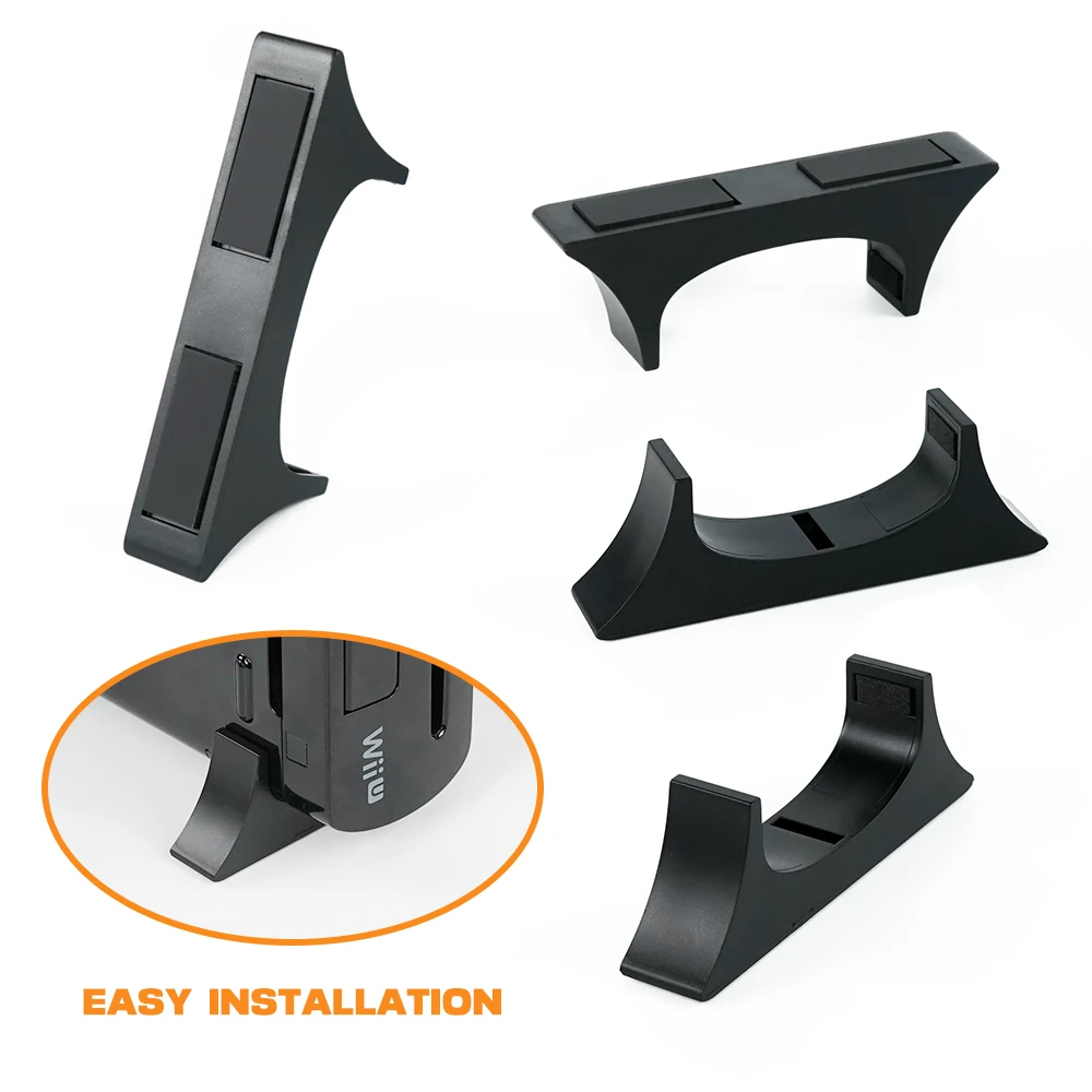 Bitfunx Printed Cooling Foot Bracket Accessories Anti-slip Horizontal Stand Easy Use For Nintendo Wii U Game Console