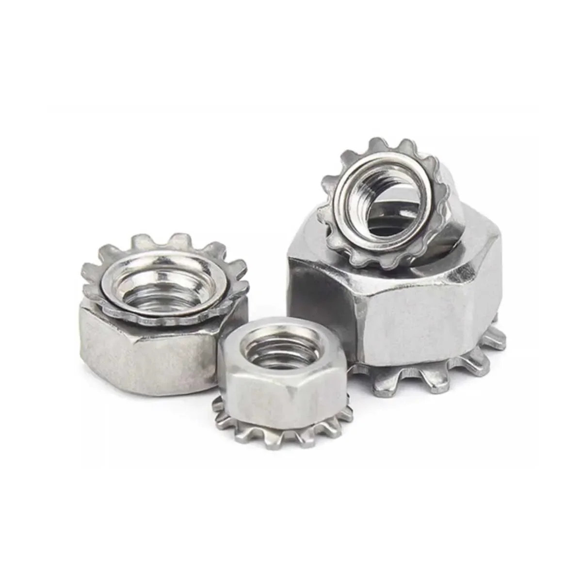 

304 Stainless Steel k-Shaped Nut With Toothed Nut M3M4M5M6M8M10