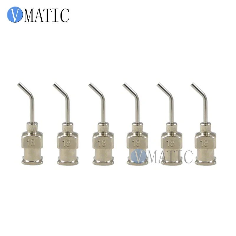 High Quality 12Pcs 1/2'' Inch 18G 45 Degree Bent Stainless Steel Dispensing Needle