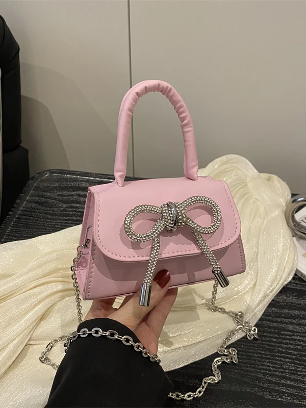 

Маленькая квадратная сумка с модным узлом, женская сумка через плечо, качественная текстура, летняя новая корейская сумка Sle