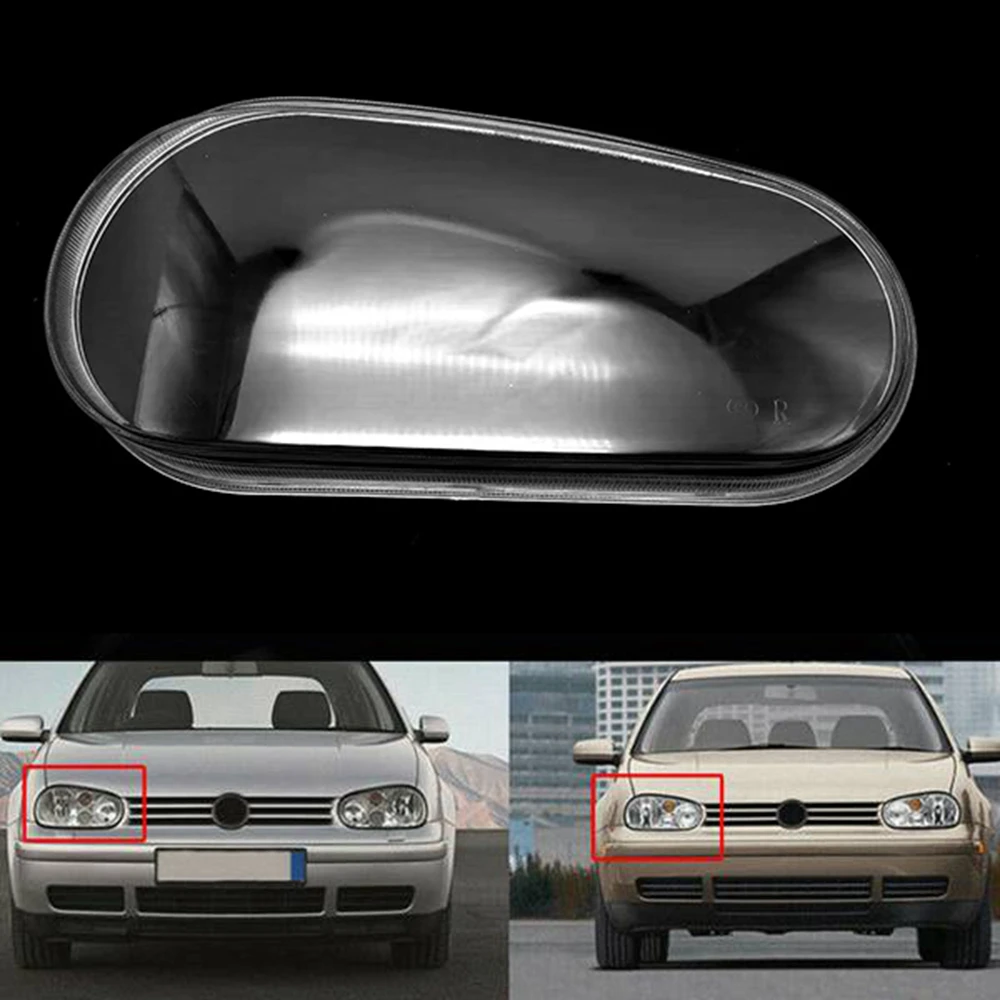 Car Clear Front Headlight Head Light Lamp Lenses Cover Dust Shell for Golf 4 MK4 1995-2005 Right