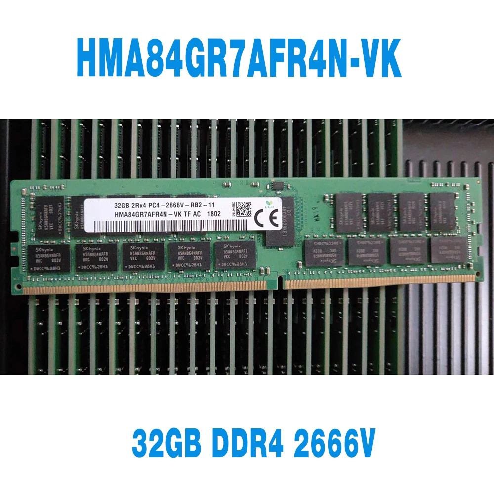 1PCS For SK Hynix RAM 32G 32GB DDR4 2666V ECC Server Memory  HMA84GR7AFR4N-VK