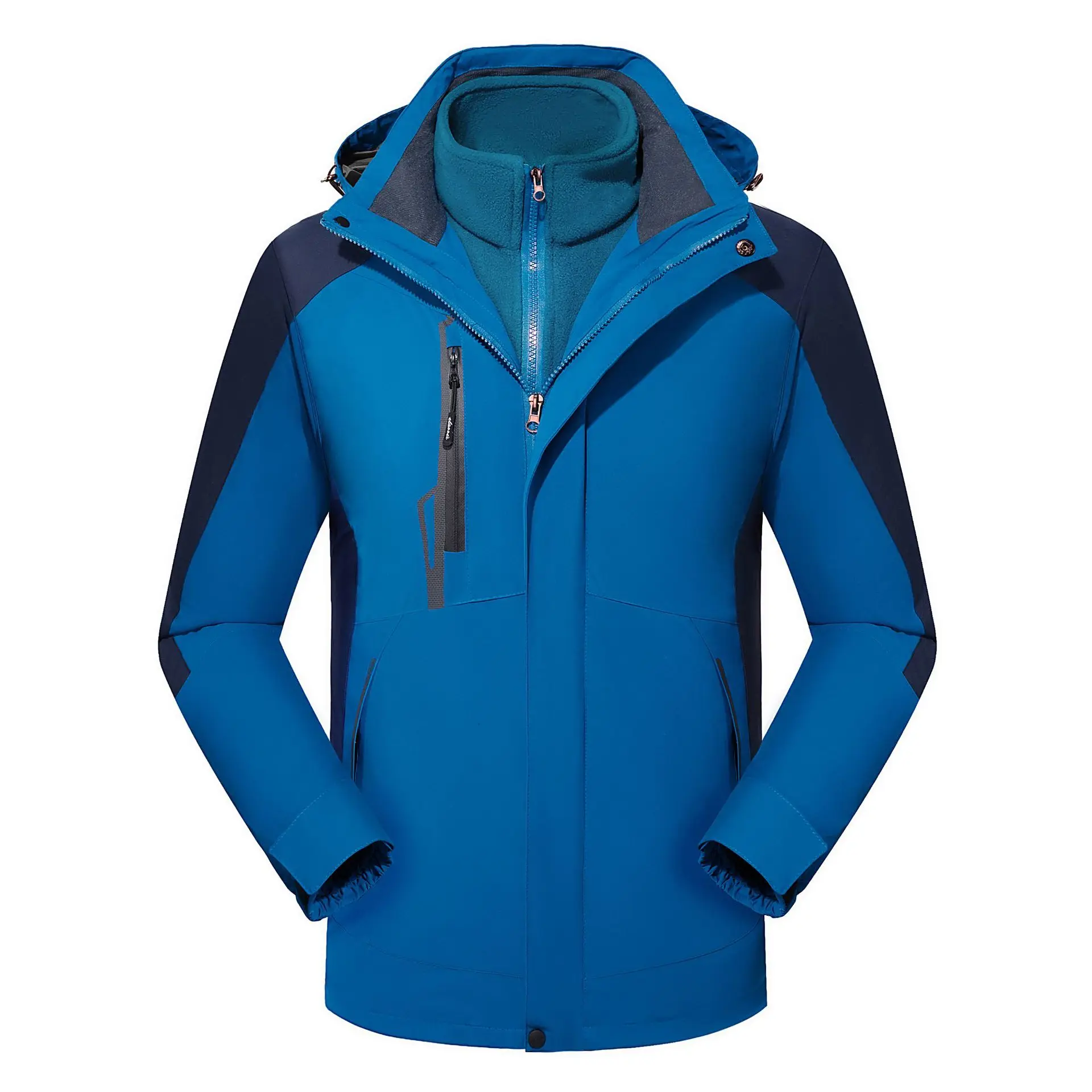 Chaqueta de alpinismo para hombre y mujer, chaqueta de invierno de terciopelo tres en uno, resistente al viento, impermeable, de alta calidad