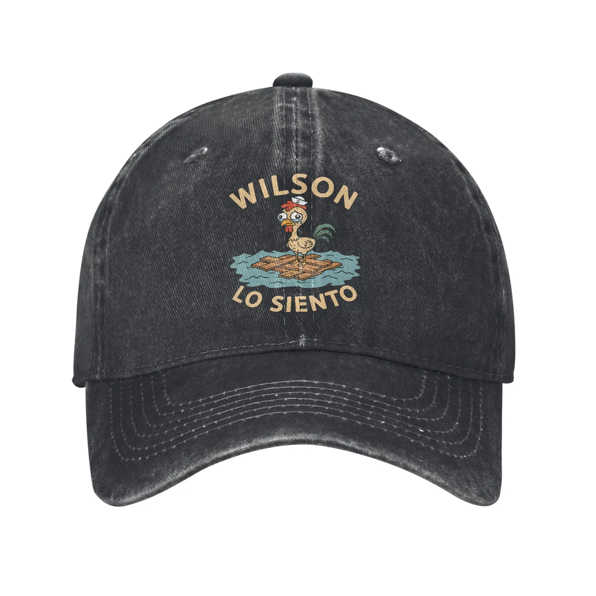 Wilson-Lo-Siento Chicken Meme Baseball Cap Distressed Washed Funny Rooster Humor Snapback Cap Outdoor Travel Adjustable Caps Hat