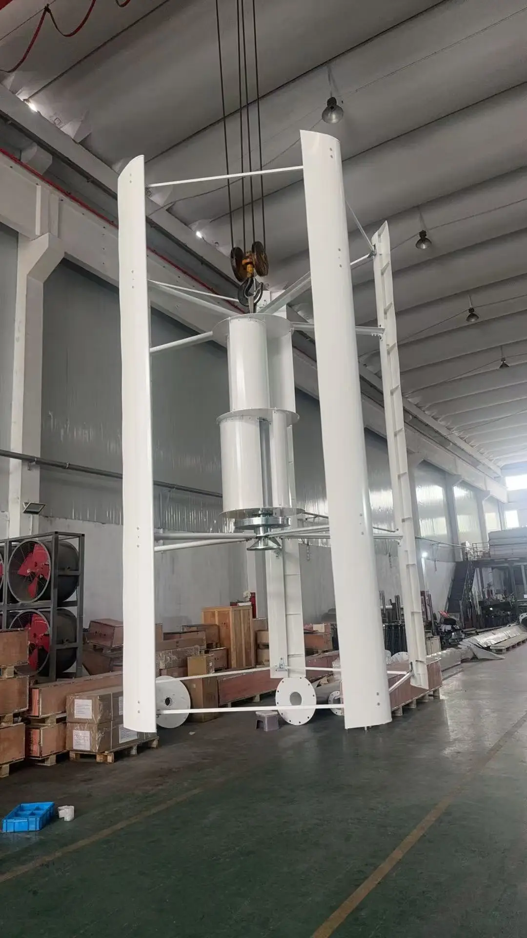 Vertical Wind Turbine Generator Windmill 100KW 80KW 60KW 3 Blades 48V 120V 230V 380V Permanent Magnet Generator 220V AC Output