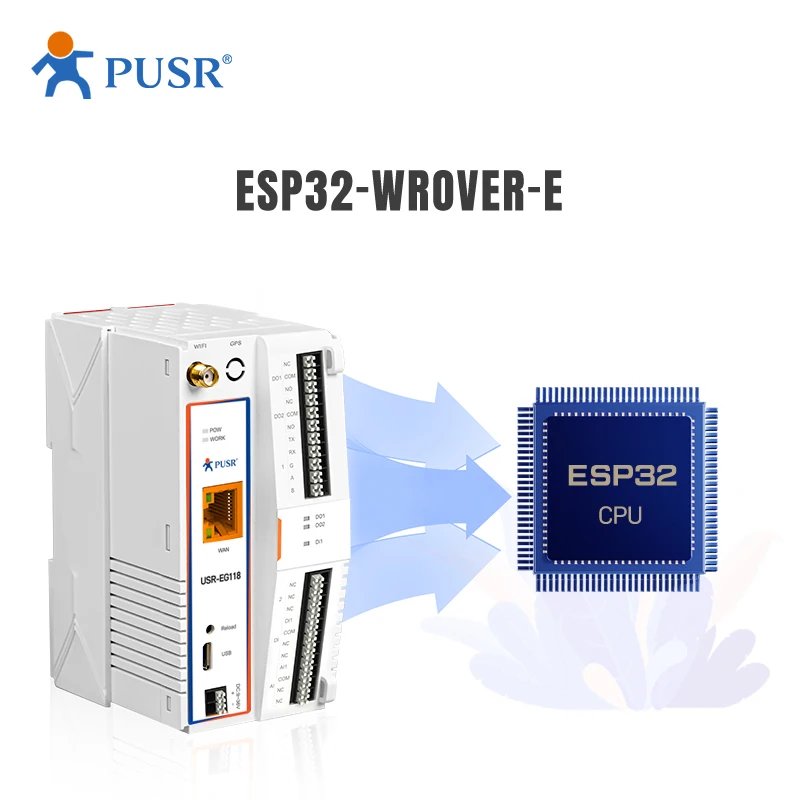 PUSR IoT Gateway Industrial Arduino Development IO Controller Edge Computing Support Programming C Language ESP32 Chipset EG118