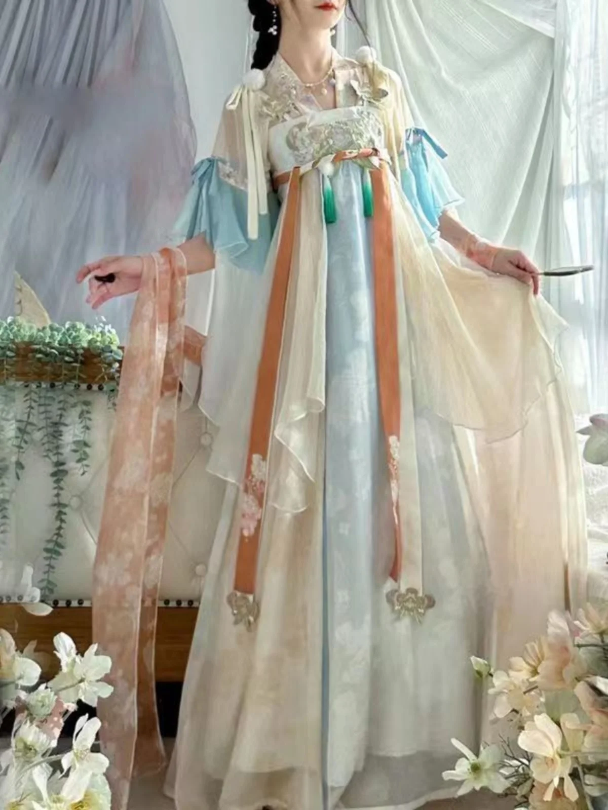 saia-fena-hanfu-bordada-com-estampa-de-pipas-estilo-primavera-verao-crimento-ate-o-peito-fibra-de-poliester