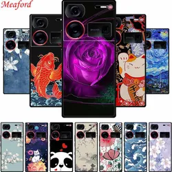 3D Emboss Case For ZTE Nubia Z60 Ultra Phone Case Flowers Soft Silicone Coque For Nubia Z60 Ultra Back Cover Cases Z 60 Z60Ultra