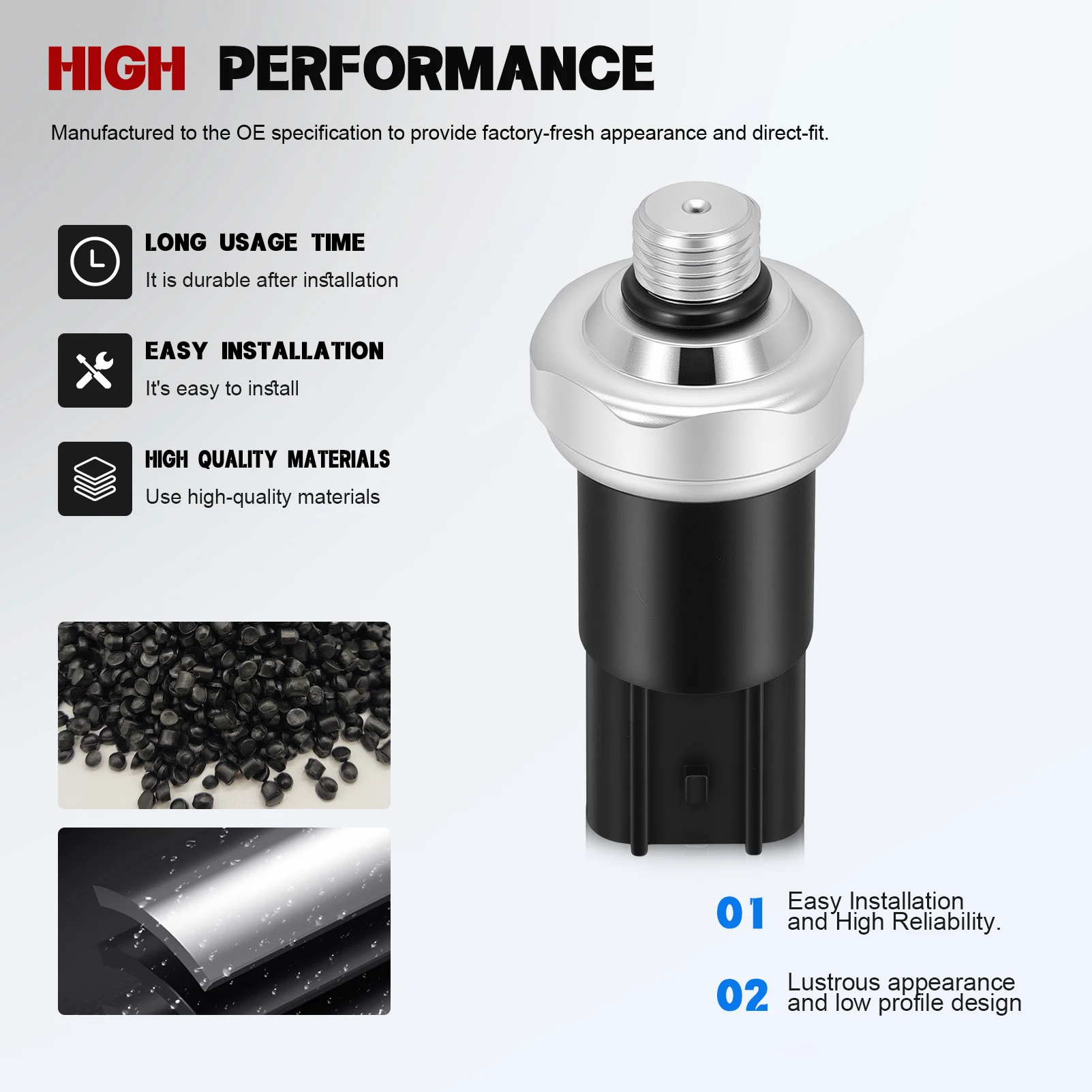 2011-2016 F250 F350 F450 F550 슈퍼 듀티 6.7L 디젤 차량용 연료 압력 센서 BC3Z-9S599-C, BC3Q-9S599-BA