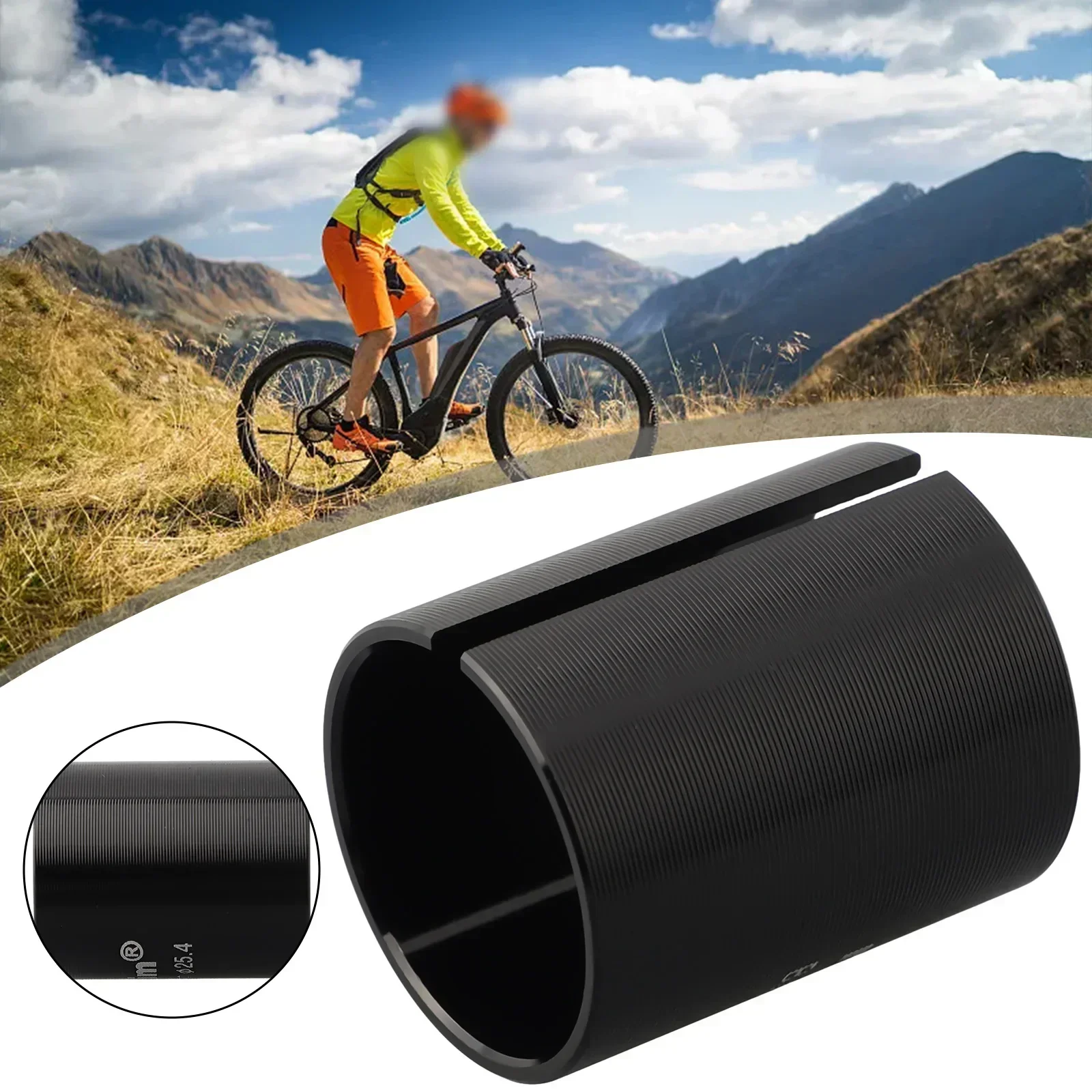 Bicycle Handlebar Stem Reducer Adapter Convert 28.6mm To 25.4mm Aluminum Alloy Black Mountain Road Bike Accessories