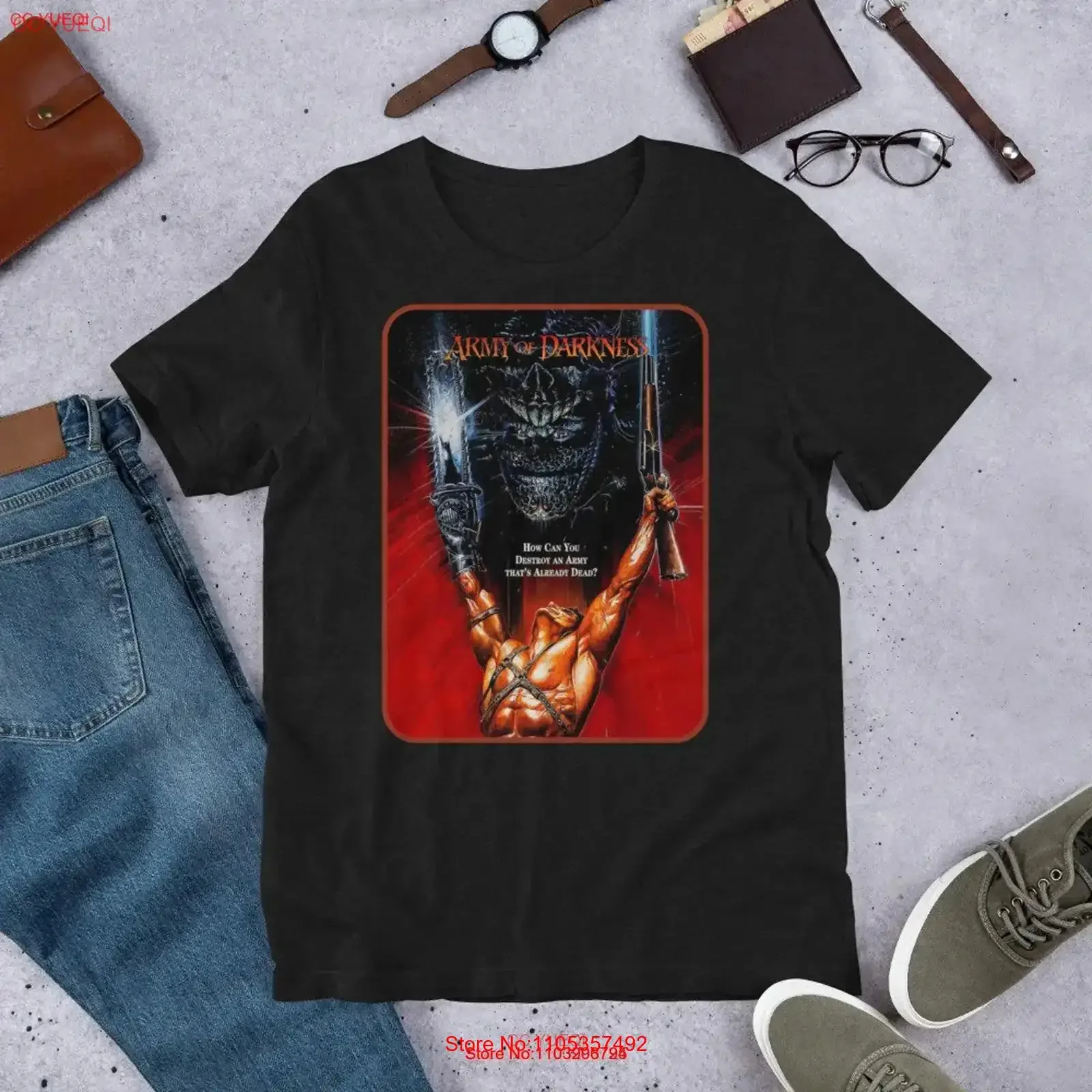 T Shirt Army of Darkness 1992 horror film directed by Sam Raimi produced Robert Tapert and stars Bruce Campbell V3 vintage
