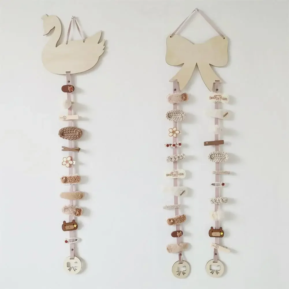 

Wall Pendant Practical Exquisite Wood Hairband Storage Pendant Hair Bow Organizer Storage for Home