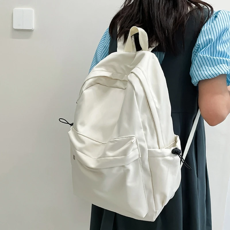 Plecak Gimnazjum College Nylonowe torby na książki o dużej pojemności Teen Student Girl Travel Daypack Plecak jednolitym