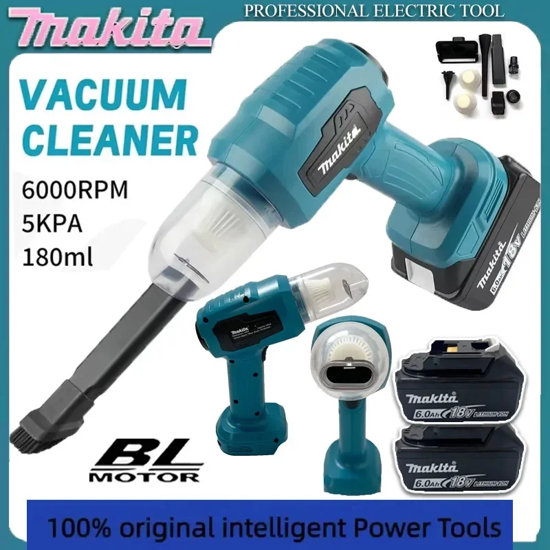 

Беспроводной мини-пылесос Makita для автомобиля, многофункциональный ручной пылесборник, перезаряжаемый электроинструмент, аккумулятор 18В
