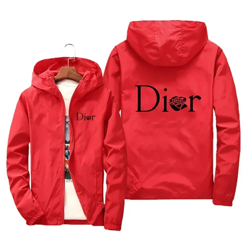 Windproof and fashionable men's and women's zippered hooded jackets for spring and autumn casual outdoor all-season sportswear