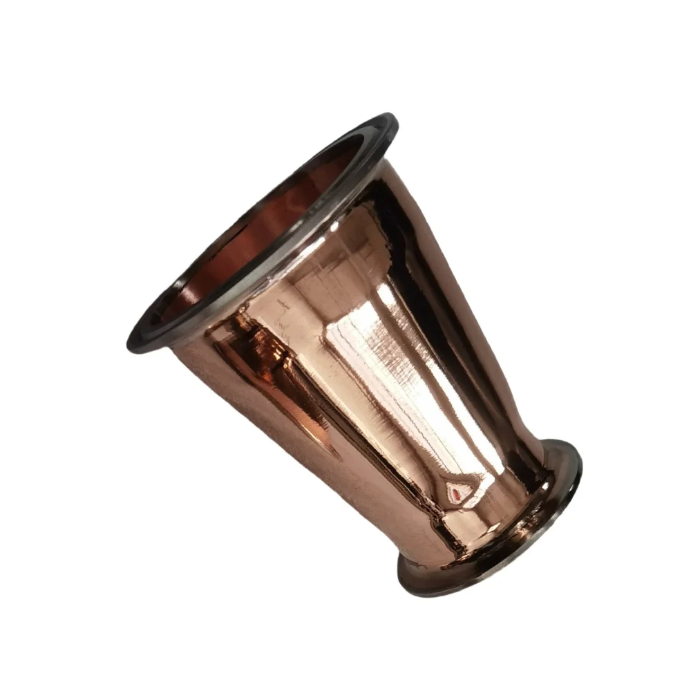 

Clamp 2"(51mm) OD(64mm) X 1.5"(38mm) OD50.5mm Copper Reducer , Red Copper, Distillation, Moonshine still