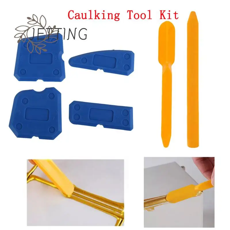 2/4pcs Caulking Tool Kit Silicone Joint Sealant Spreader Spatula Scraper Edge Repair Tools Floor Tile Edges Cleaner