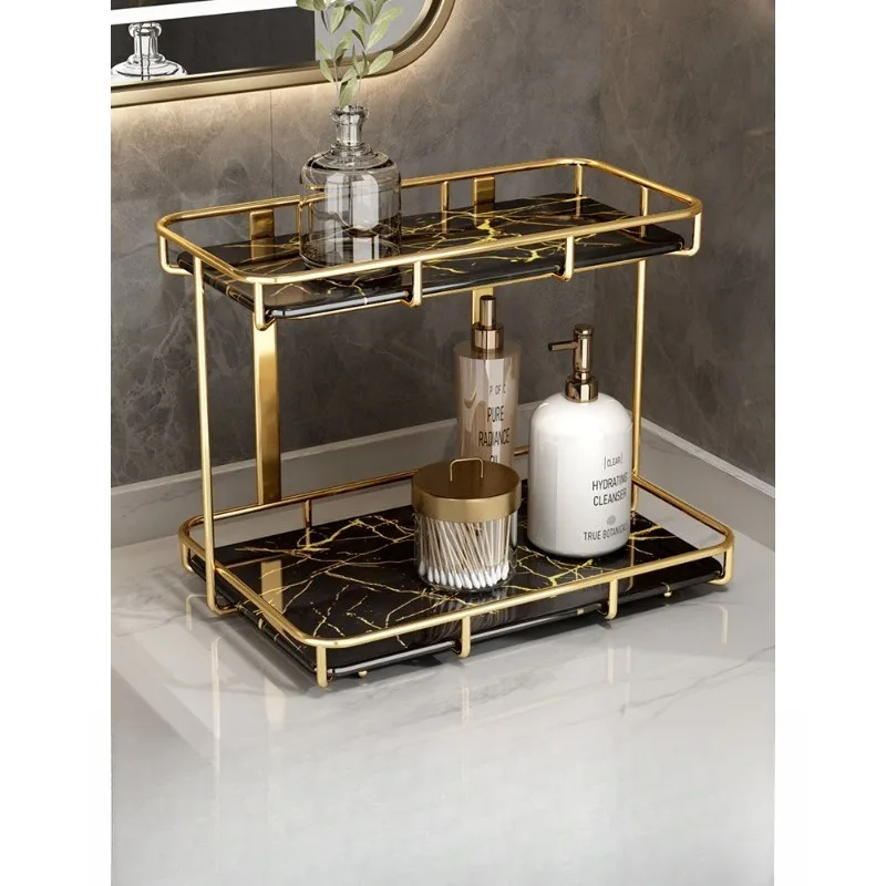 Stainless steel toilet rack, cosmetics, light luxury countertops, bathroom washers, toilet supplies, storage shelves