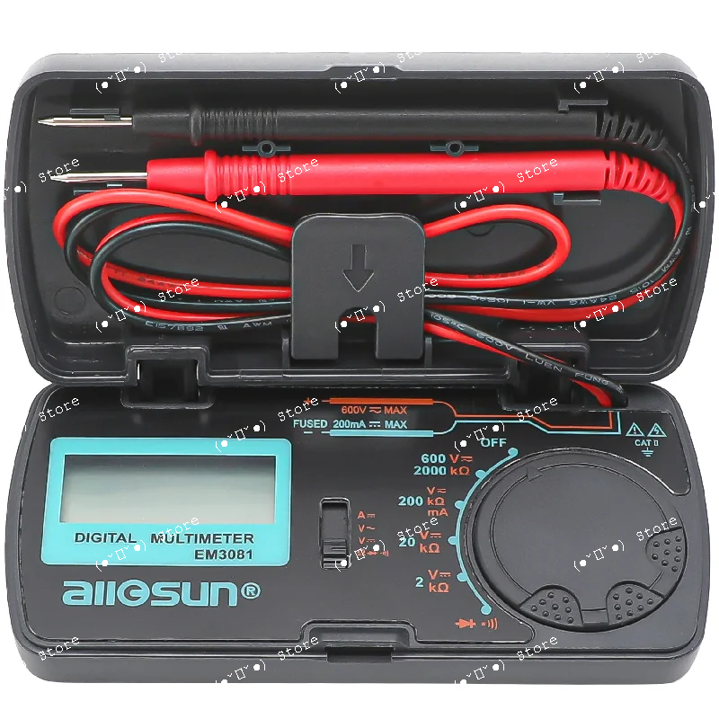 

Mini box type multimeter, small digital high-precision card type maintenance digital display electrician multimeter