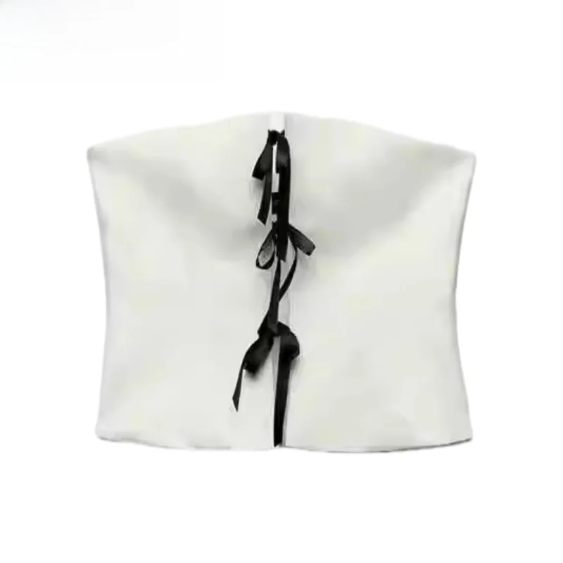 

Новый осенний женский сексуальный нагрудник для девочек Ne Color Blo Knot Tie Tube Top Vest Top ort Sle Pure Color Commute Wear