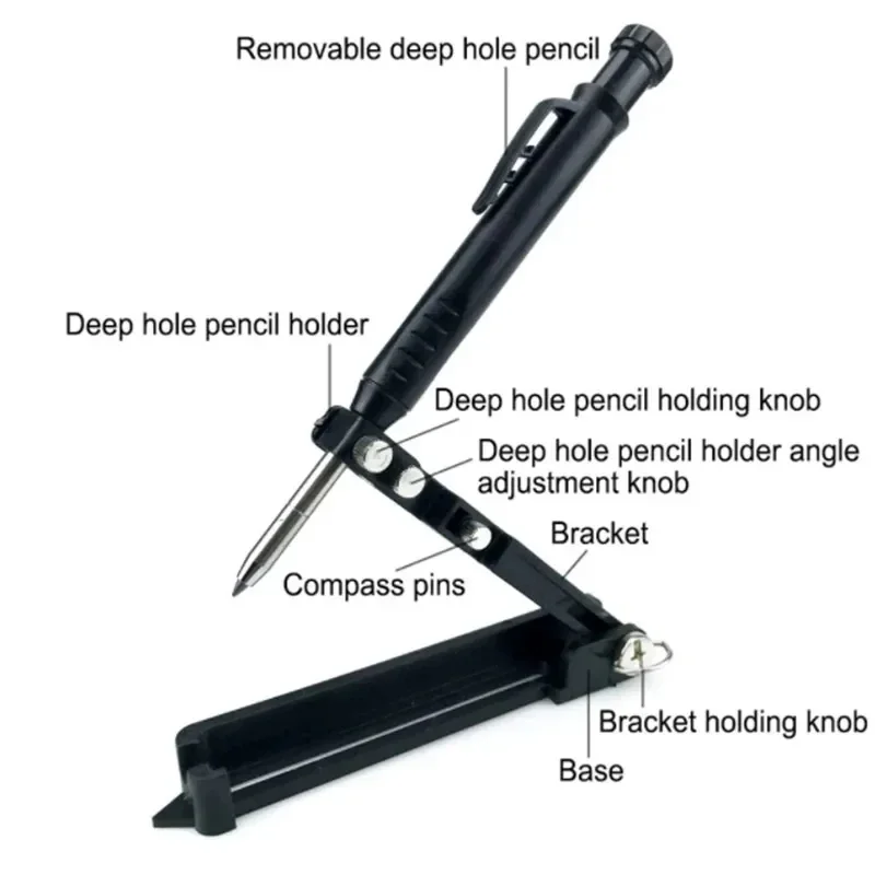 Multi-Function Scribing Tool Construction Pencil DIY Scribe Woodworking Compass Contour Gauge Scriber Line Maker Measuring Tool