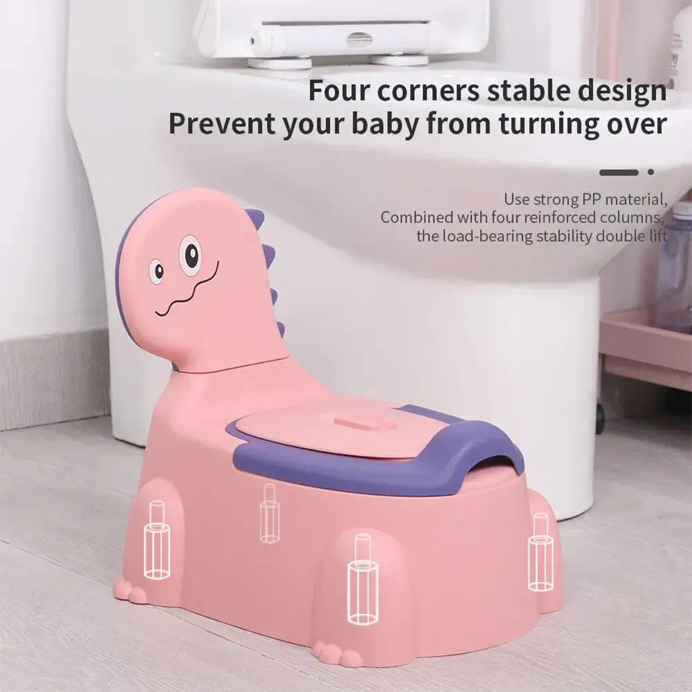 Baby training urinal, cartoon dinosaur seat, male and female specific urinal, toilet supplies