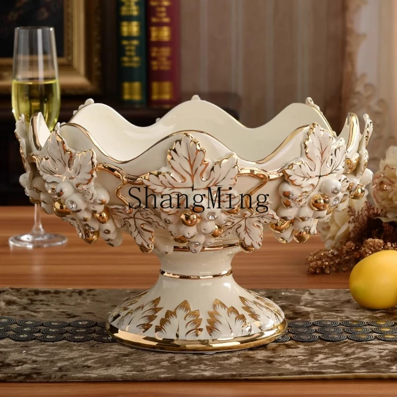 

SM ceramic fruit plate living room creative home fruit plate set coffee table decoration ornament