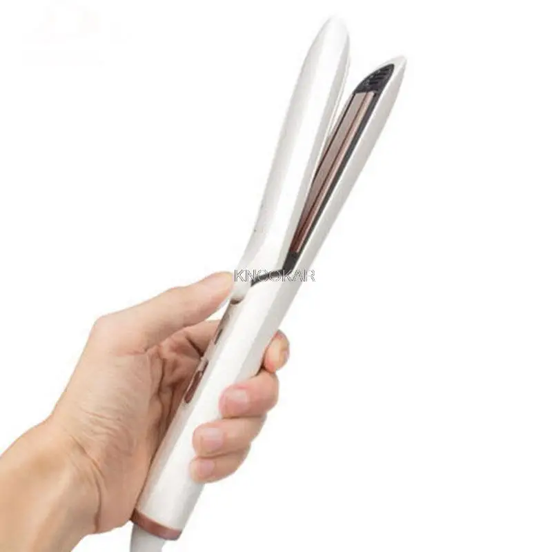 

Керамические электрические щипцы для завивки волос, прямые щипцы для завивки волос двойного назначения, фанера, прямой утюг, пудра, прямая завивка, не повреждает отправить