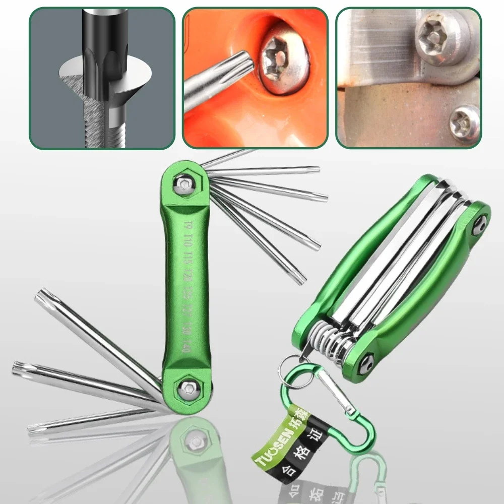 Klapp Tragbare Hex Schlüssel Metall Metric Chave Torx Allen Wrench set Hexagonal Hex Verkaufs-schraubendreher Allen Tasten Hand Werkzeug