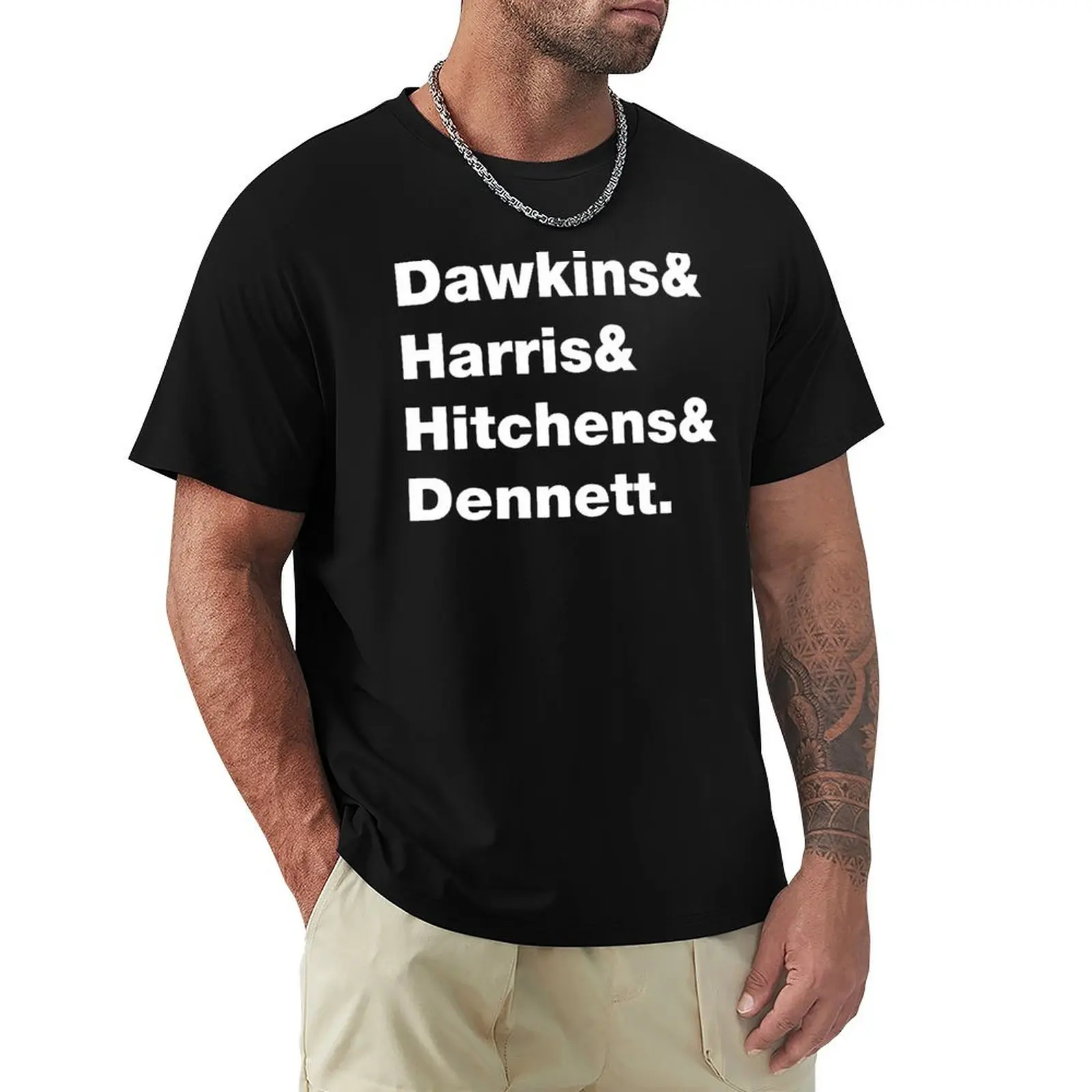 Dawkins, Harris, Hitchens & Dennett - Four Horsemen of the non-Apocalypse T-Shirt t shirts for man graphic funny T-Shirt