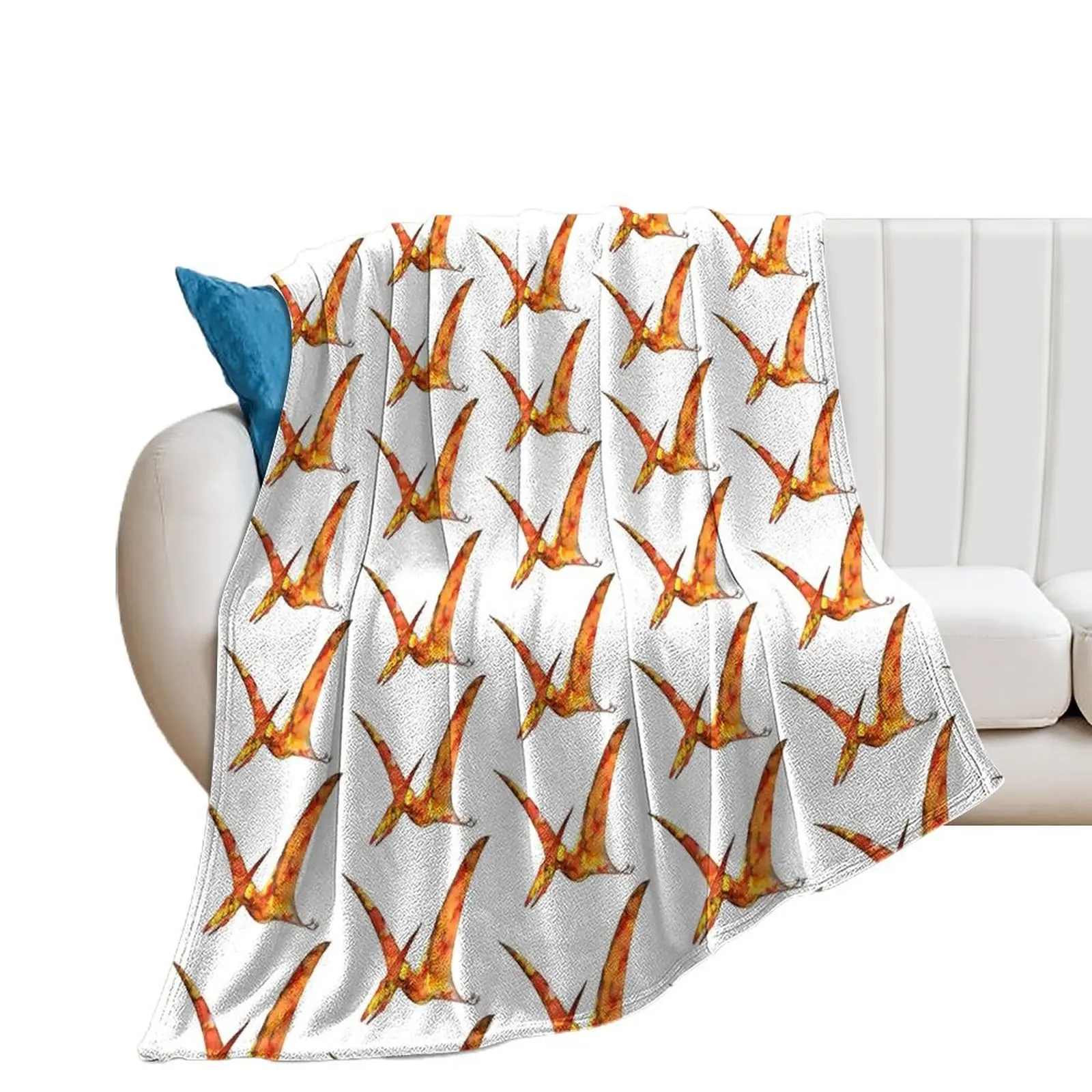 Pterodactyl- Beautiful Original Watercolour Dinosaur! Throw Blanket Camping Soft Plaid Blankets