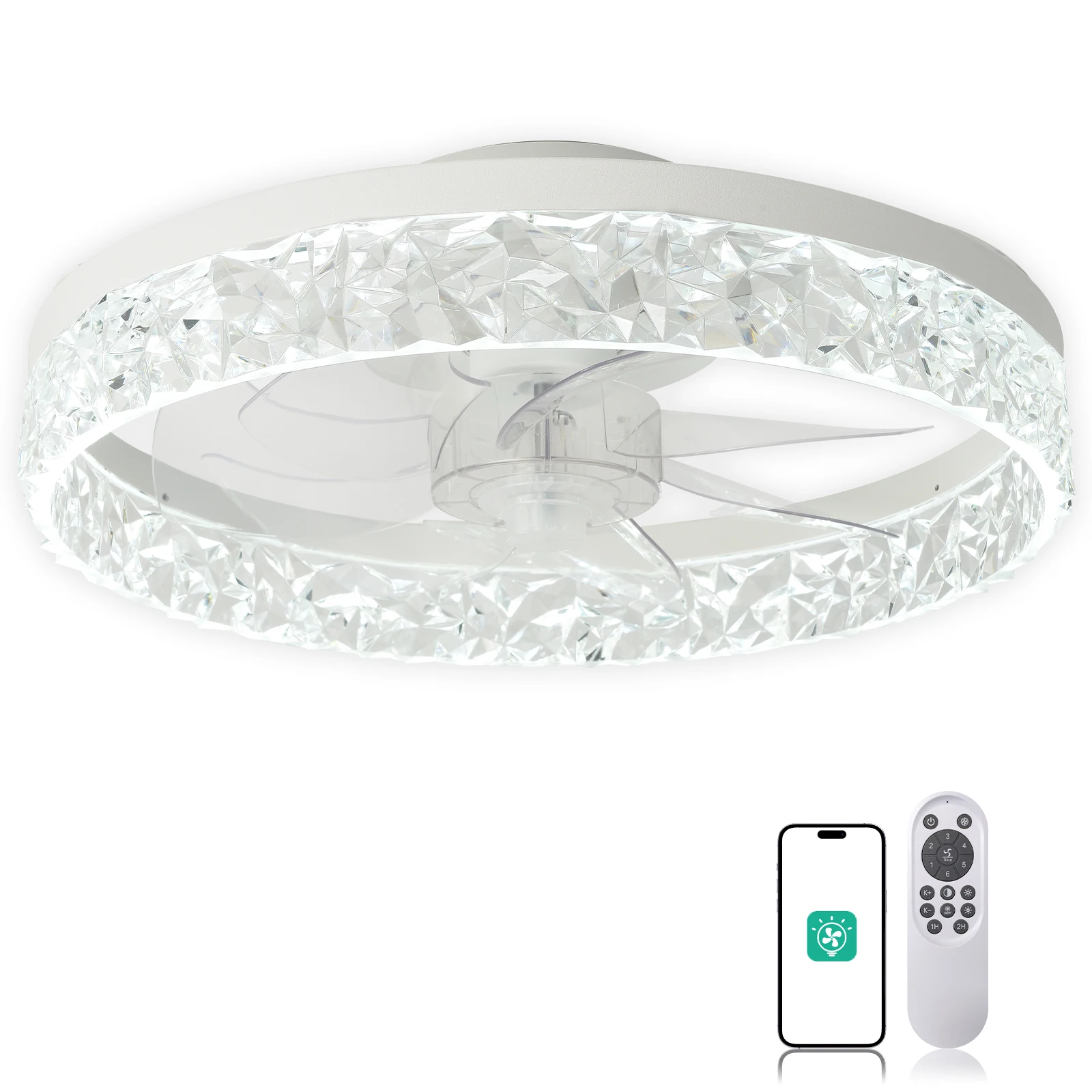 LED Ceiling Fan With Lights, 16