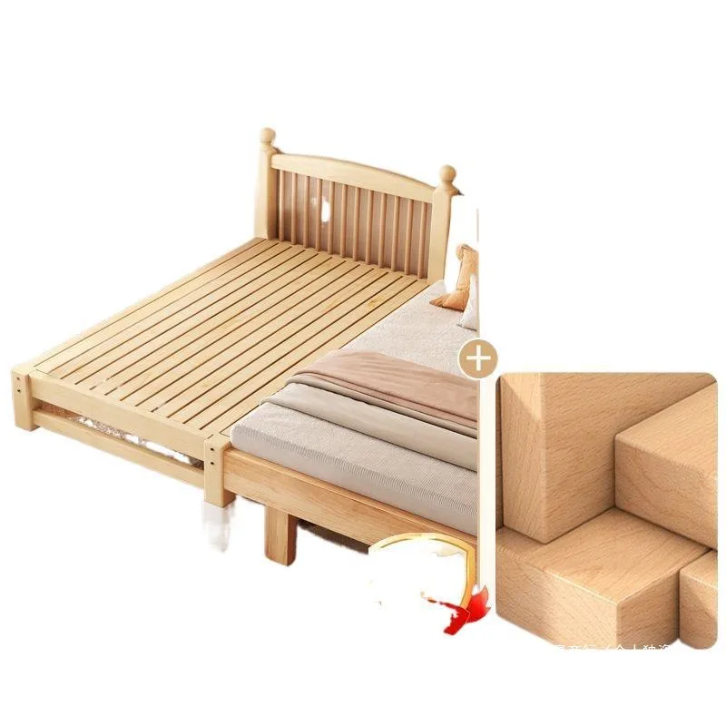 

Baby splicing Wide bedroom Queen with guardrail Newborn baby small Solid wood children's can be