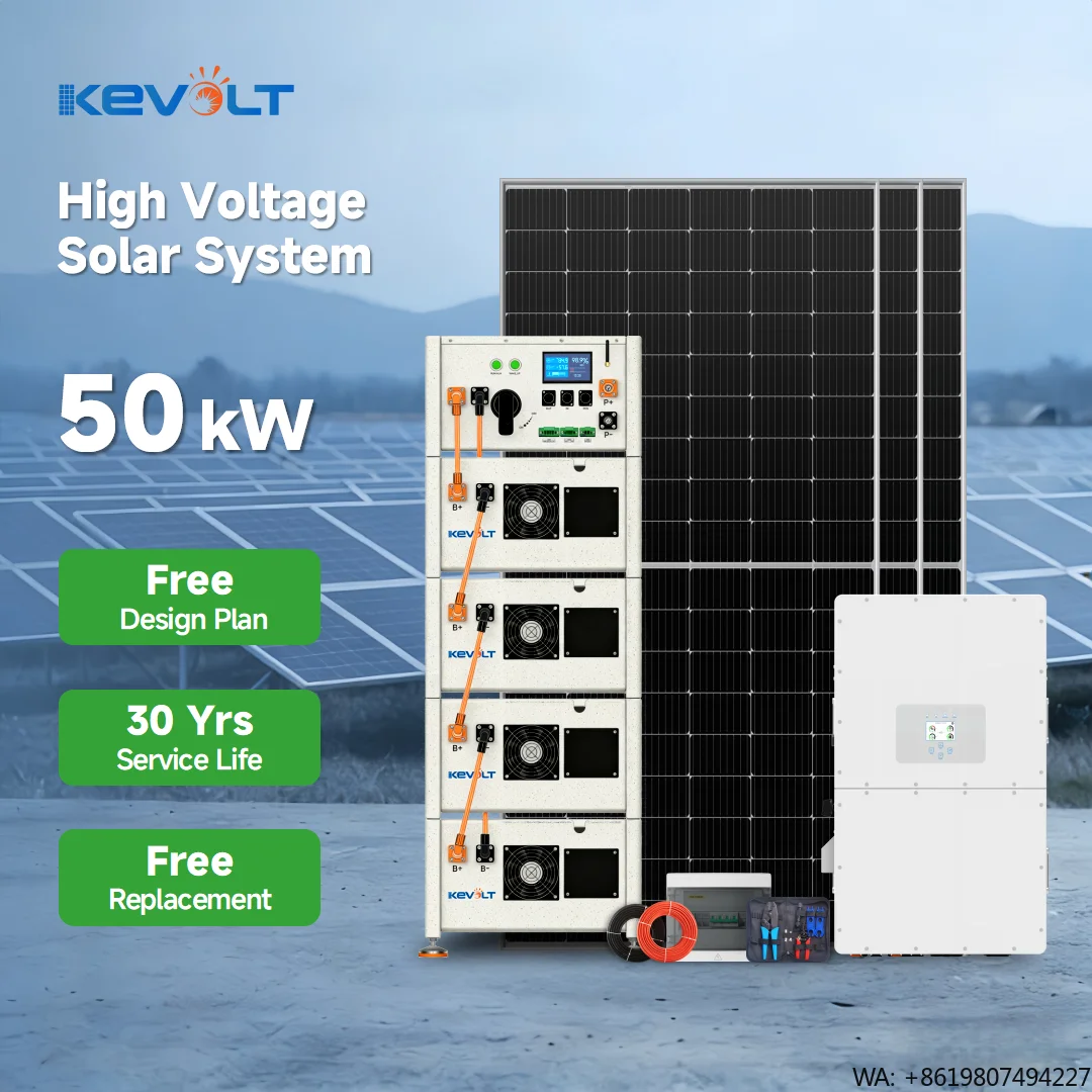 Hybrid Solar Power System 20kW 30kW 50kW High Voltage Complete Solar Kit With LiFePO4 Battery