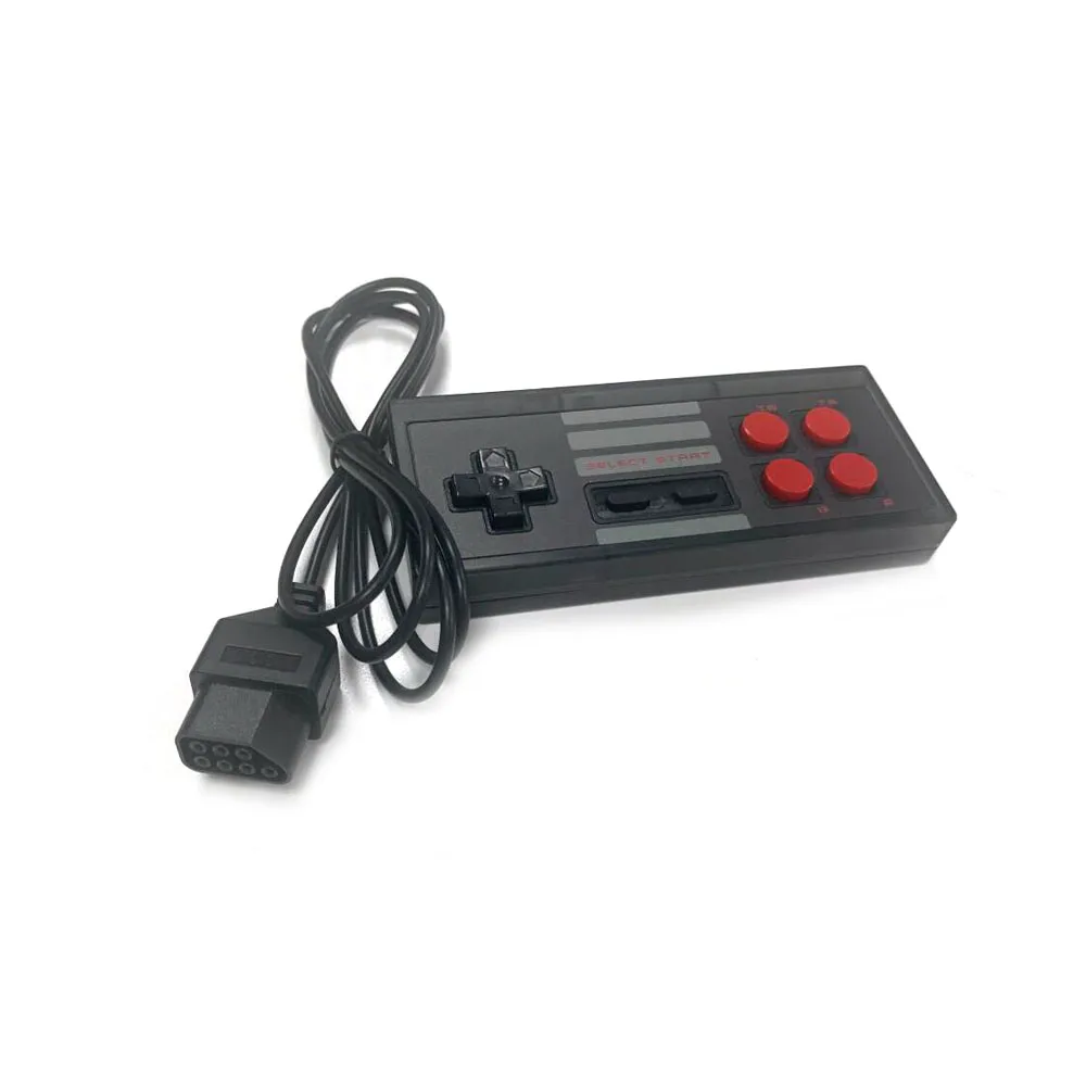 Gaming console gamepad 8bit style 15Pin 7PIN  Plug Cable Controller For NES for FC wird game controller transparent black