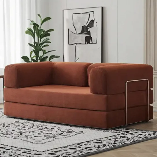 أريكة باوهاوس سروال قصير من القماش المضغوط المفرغ، إسفنجة كاملة، صف مستقيم، غرفة معيشة قابلة للإزالة وقابلة للغسل #4