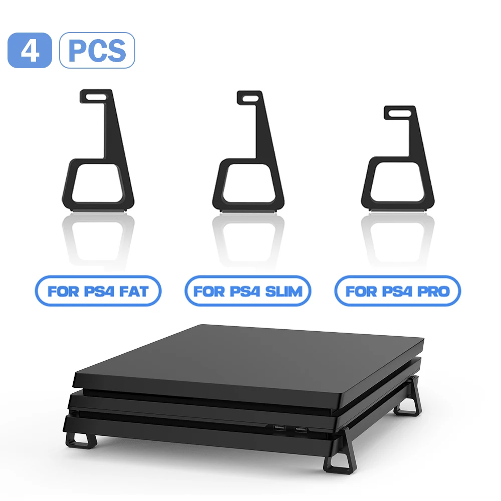 Horizontal ABS Bracket for PS4 PS4 Slim PS4 Pro Game Console Holder with Anti-Slip Design Cooling Stand Base Space-saving Stand