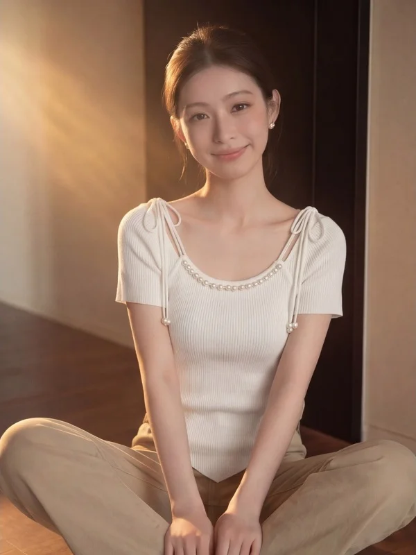 

Unique Beautiful Short Sleeve T-Shirt Women's Unique Absolutely Beautiful Early Summer Shoulder Length Small Top Korean Style...