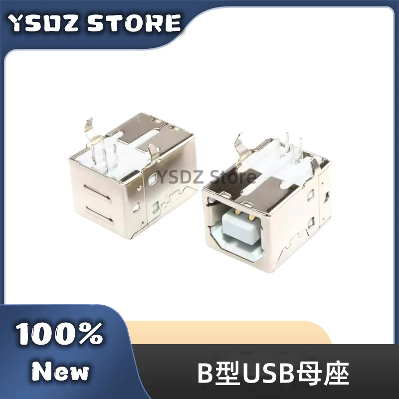 20~50PCS/LOT B Type Usb Jack Connector Printer Port Female Socket Right Angle PCB Connector DB90 BF Data Cable Plug in stock