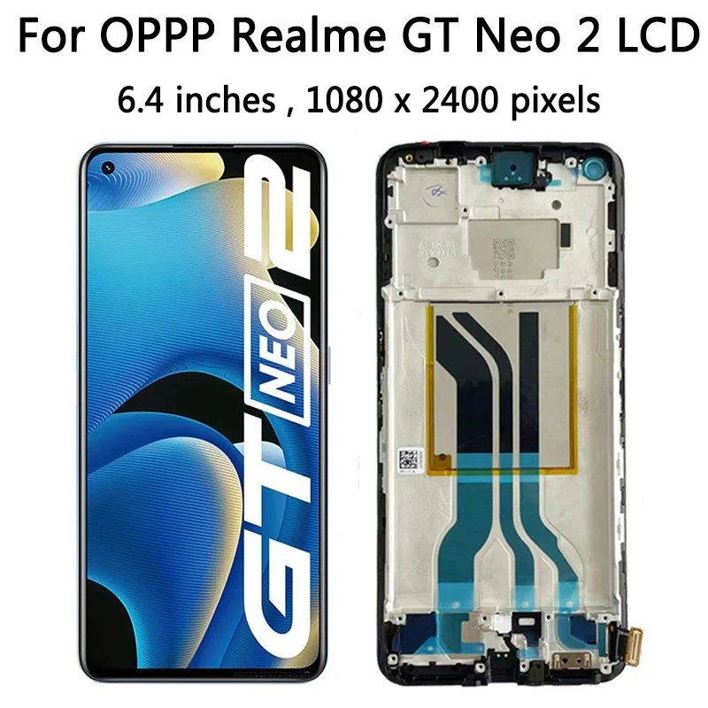 Imagem -04 - Tela Lcd e Painel de Toque com Moldura Digitalizar Montagem Oppo Realme gt Neo 6.62 Oppo Rmx3370 Original